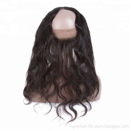 8A Grade Virgin Cuticle Aligned Human Hair Half Wig Body Wave 360 Lace Frontal Closure with Baby Hairs